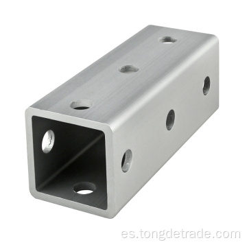 Perfil de extrusión de aluminio tubo cuadrado perforado